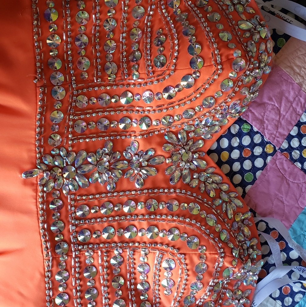 Orange prom dress